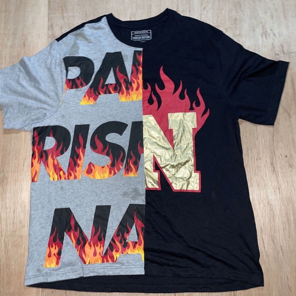 T-Shirt Parish Nation Men's Sz‎ 3XL Fire Gray-Black - Gold graphics - Picture 1 of 6